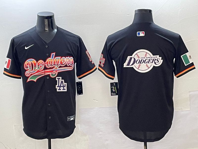 Men Los Angeles Dodgers Blank Black rainbow Nike 2025 MLB Jersey style 30->los angeles dodgers->MLB Jersey